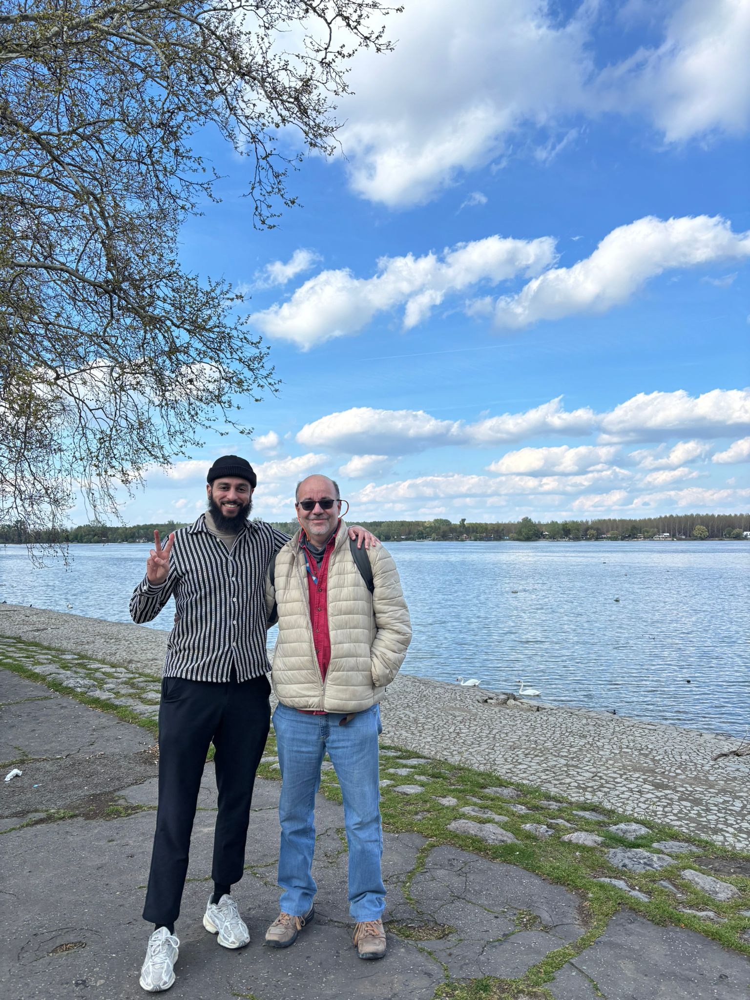 A walk by the Danube during the visit.