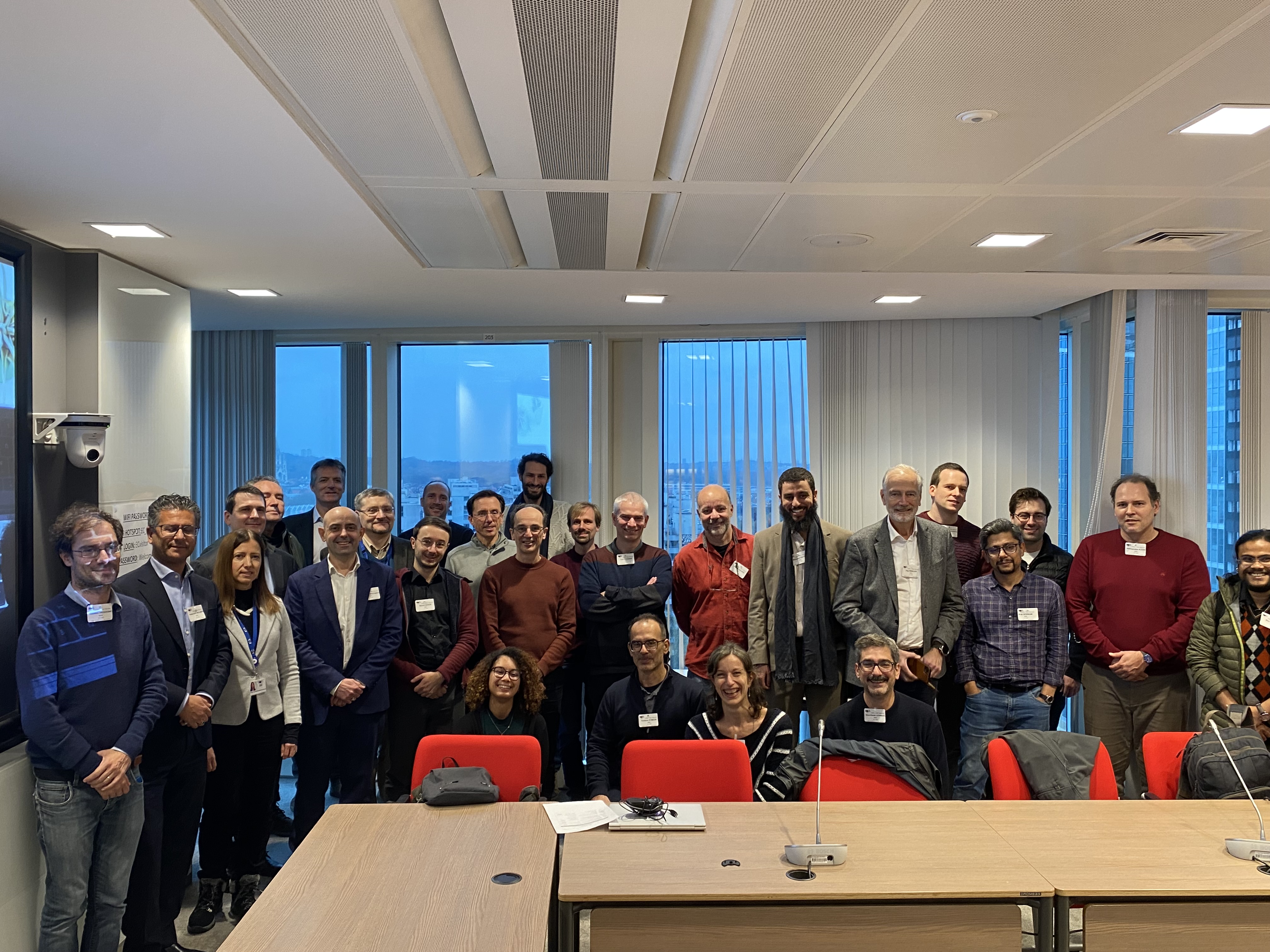 Participants in the AQIPCS portfolio meeting in Brussels.
